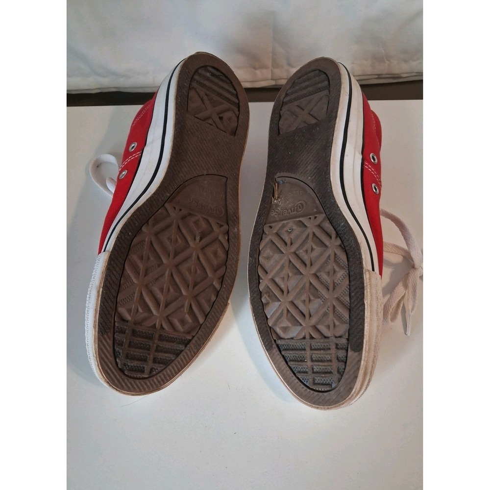 CONVERSE ALL STAR CANVAS SNEAKERS WOMEN 10-Red - Picture 5 of 6